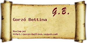 Gorzó Bettina névjegykártya