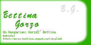 bettina gorzo business card